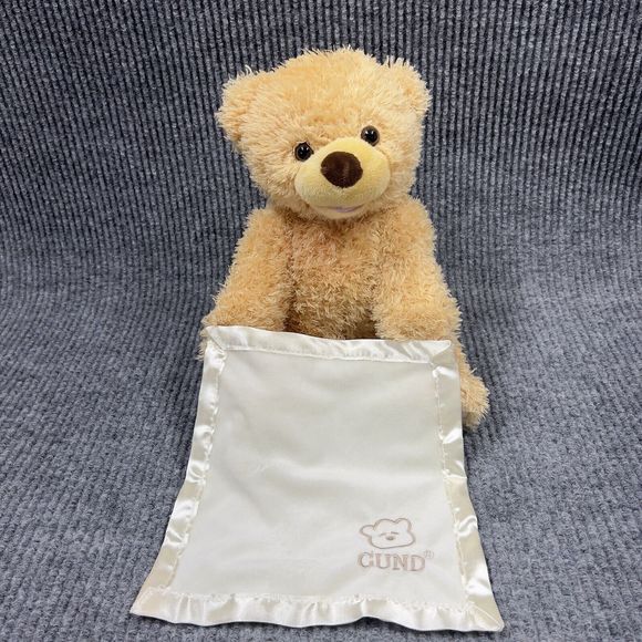 GUND Other - Baby GUND Peek‎ A Boo Brown Teddy Bear 11” Plush Animated Stuffed Animal Toy